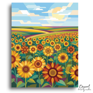 Golden Sunflower Field - Paint by Numbers Kit