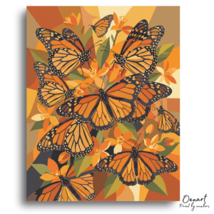 Graceful Monarch Gathering - Paint by Numbers Kit