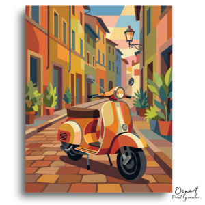 Italian Street Scooter - Paint by Numbers Kit