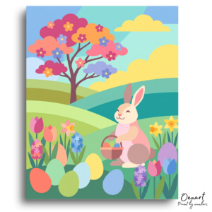 Joyful Easter Bunny's Spring - Paint by Numbers Kit