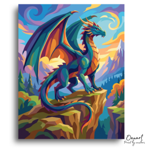Majestic Dragon Overlook - Paint by Numbers Kit