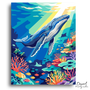 Majestic Whale Underwater World - Paint by Numbers Kit
