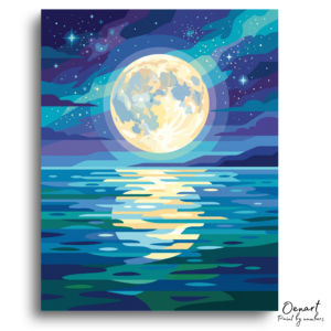 Moonlit Serenity Over Water - Paint by Numbers Kit