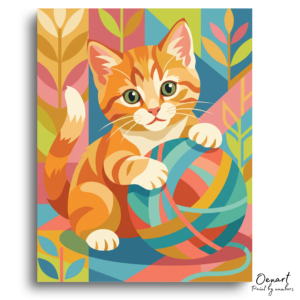 Playful Ginger Kitten - Paint by Numbers Kit