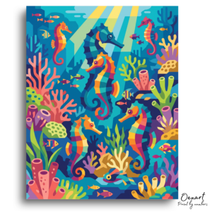 Rainbow Reef Seahorse Haven - Paint by Numbers Kit