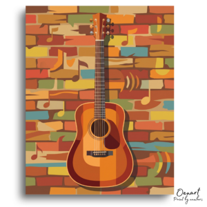 Rhythmic Guitar Wall - Intermediate - Paint by Numbers Kit