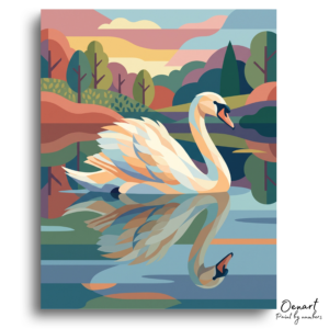 Serene Swan Reflection - Paint by Numbers Kit