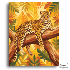 Sunlit Jungle Leopard - Paint by Numbers Kit