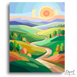 Sunny Hills & Winding Path - Paint by Numbers Kit