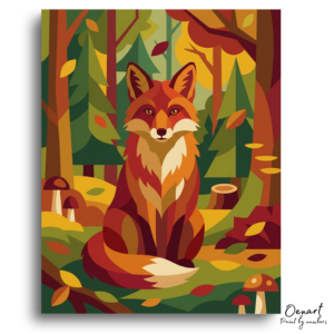 Vibrant Autumn Fox Art - Paint by Numbers Kit