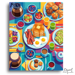 Vibrant Breakfast Spread - Paint by Numbers Kit