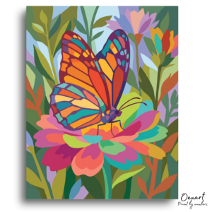 Vibrant Butterfly Garden - Paint by Numbers Kit