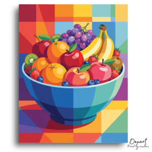 Vibrant Fruit Bowl Delight - Paint by Numbers Kit