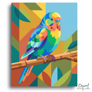 Vibrant Geometric Parrot - Paint by Numbers Kit