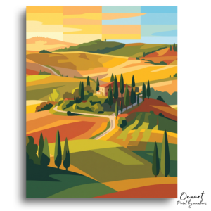 Vibrant Italian Countryside - Paint by Numbers Kit