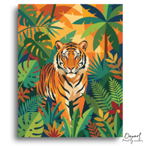 Vibrant Jungle Tiger - Paint by Numbers Kit