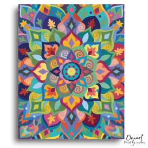Vibrant Kaleidoscope Mandala - Paint by Numbers Kit