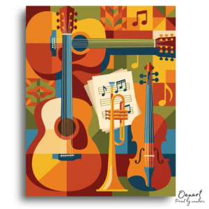Vibrant Musical Harmony - Paint by Numbers Kit