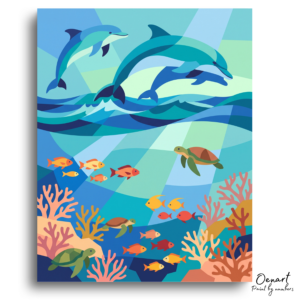 Vibrant Ocean Life Journey - Paint by Numbers Kit