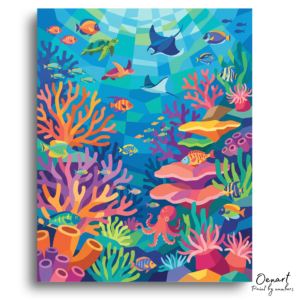 Vibrant Ocean Life - Paint by Numbers Kit