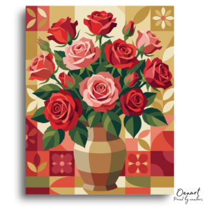 Vibrant Rose Bouquet Art - Paint by Numbers Kit