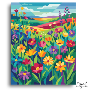 Vibrant Wildflower Meadow - Paint by Numbers Kit