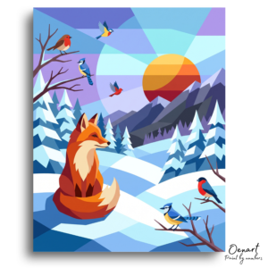 Winter Wildlife Serenity - Paint by Numbers Kit