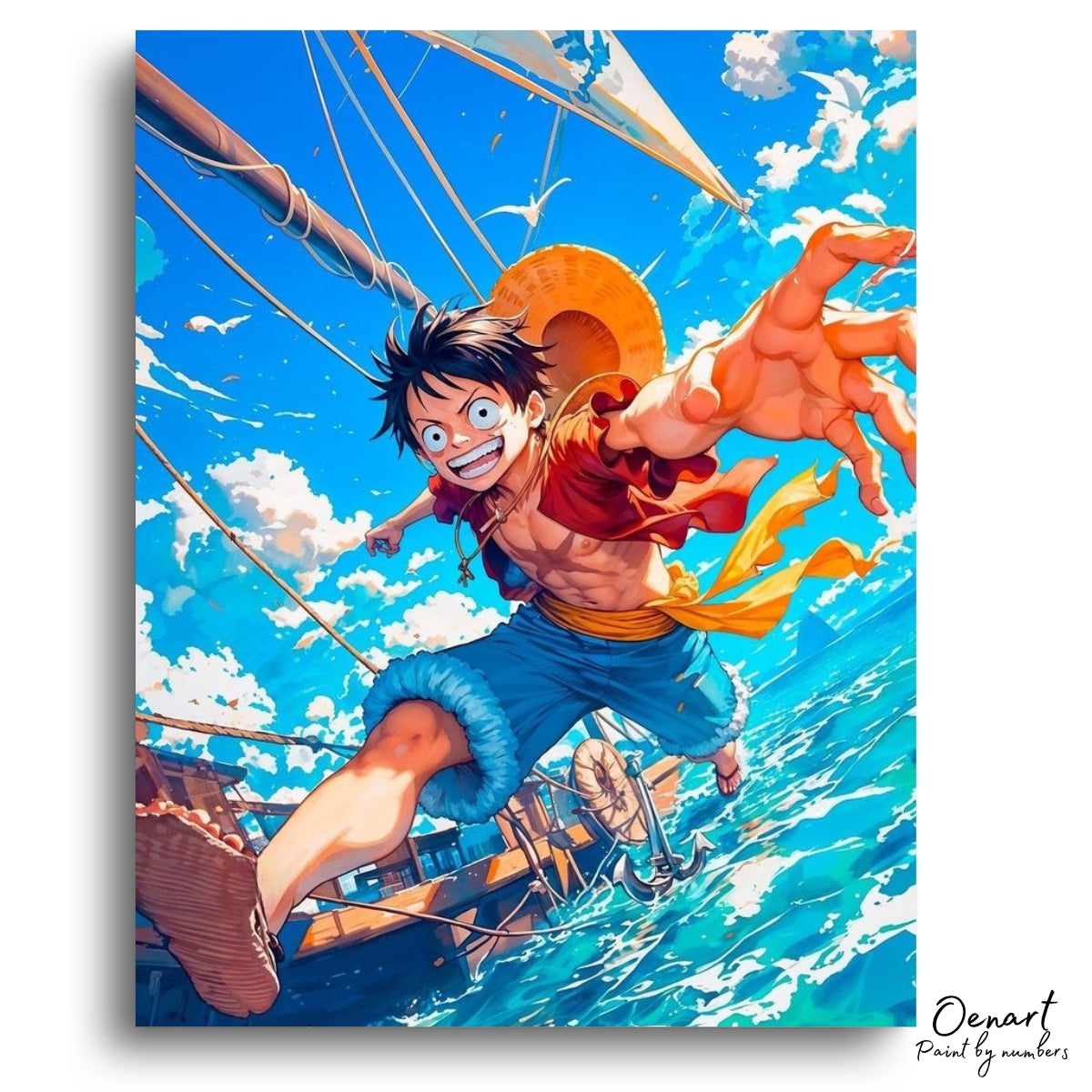One Piece: Luffy Flying - Anime Diamond Painting