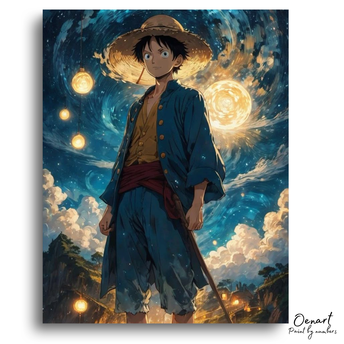 One Piece: Luffy Ntarry Night - Anime Paint By Numbers Kit-Oenart™
