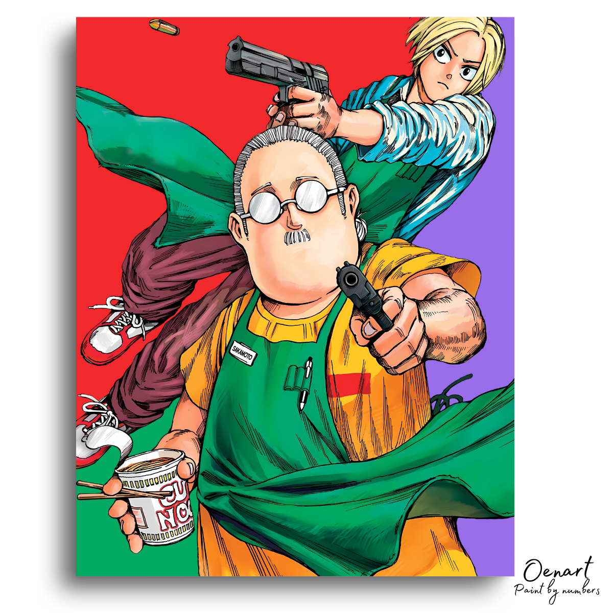 Sakamoto Days: Shin & Sakamoto - Anime Paint By Numbers Kit-Oenart™