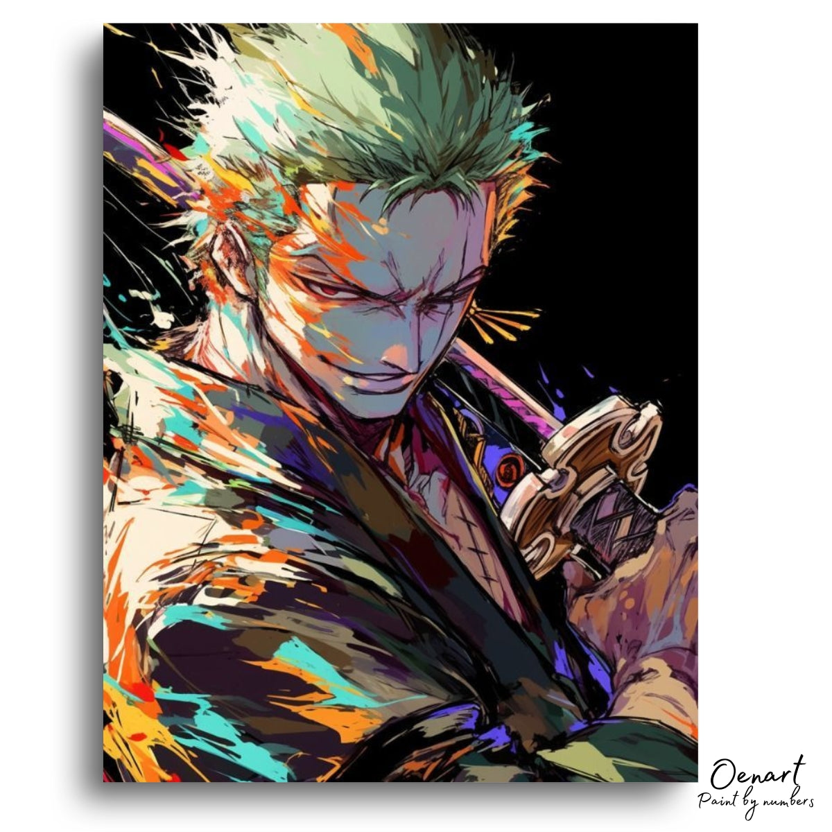 One Piece: Zoro The Greatest - Anime Paint By Numbers Kit-Oenart™