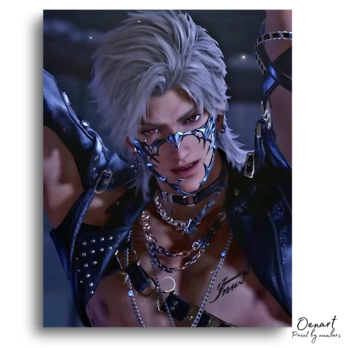 Love and Deepspace: Sylus Mask On - Anime Paint By Numbers Kit-Oenart™