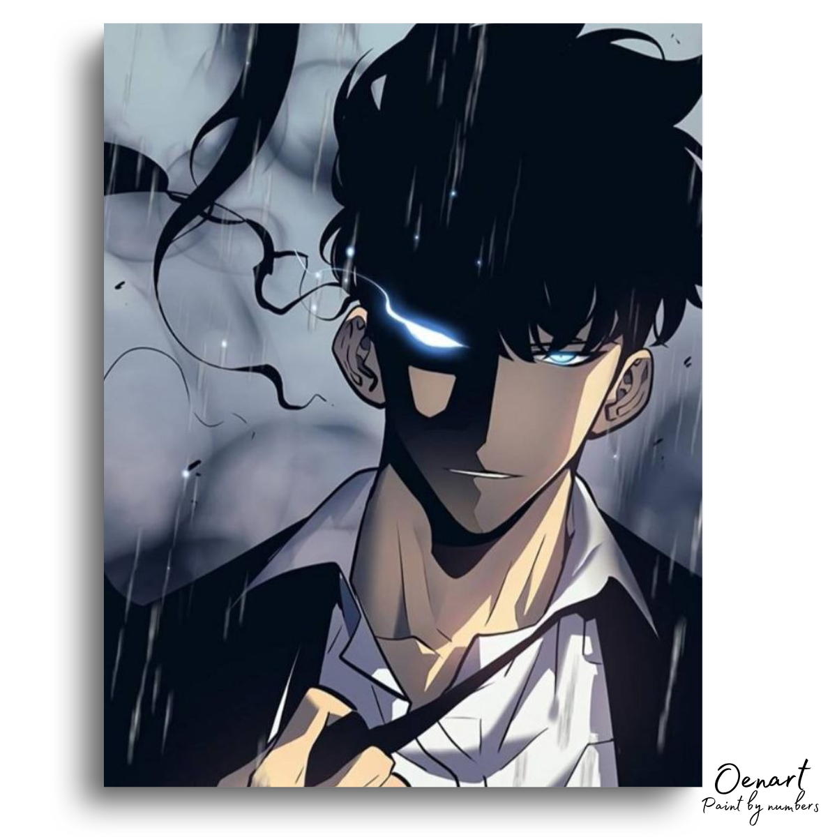 Solo Leveling: Jin Woo Black Suit - Anime Paint By Numbers Kit-Oenart™