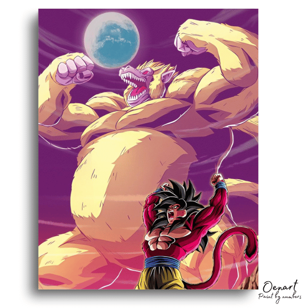 Dragon Ball Z: Goku SSJ4 vs Great Ape – Anime Paint By Numbers Kit