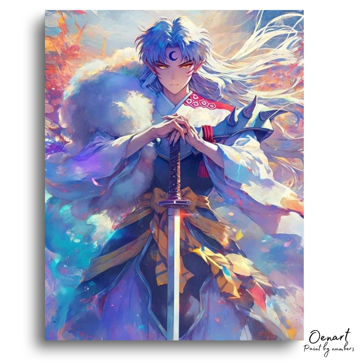 Inuyasha: Sesshomaru Blue Sky - Anime Paint By Numbers Kit-Oenart™