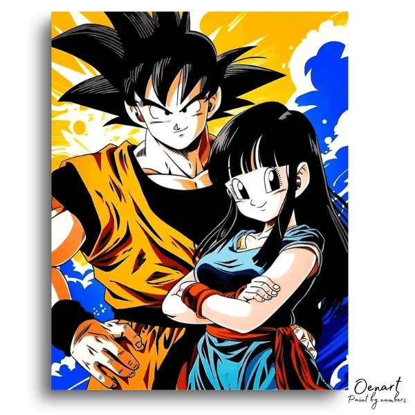 Dragon Ball Z: Goku & Chi-Chi Lovely Moment – Anime Paint By Numbers Kit