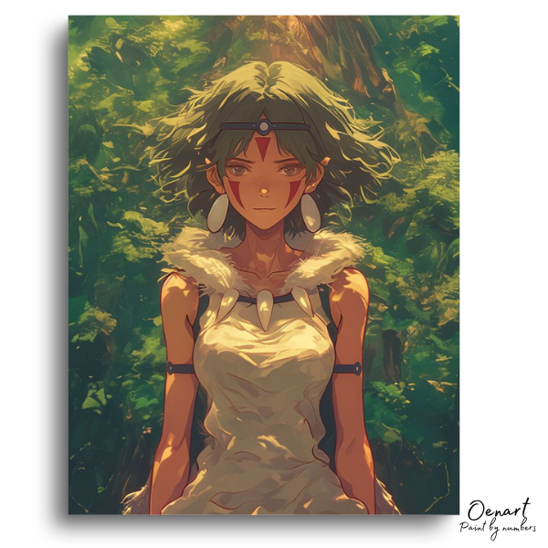 Princess Mononoke: Guardian of the Trees – Anime Paint By Numbers Kit