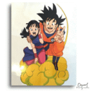 Dragon Ball Z: Goku & Chi-Chi on the Flying Nimbus – Anime Paint By Numbers Kit