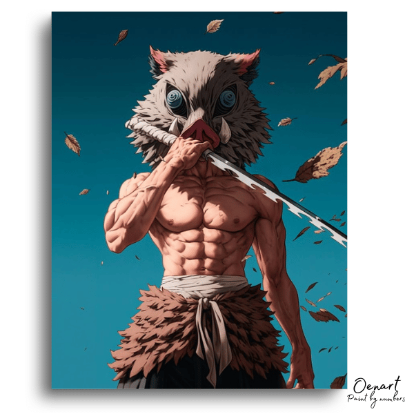 Demon Slayer: Inosuke Hashibira  Beast Mode - Anime Paint By Numbers Kit