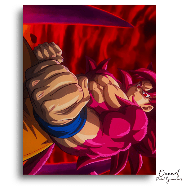 Dragon Ball Z: Goku SSJ4 Battle Ready – Anime Paint By Numbers Kit