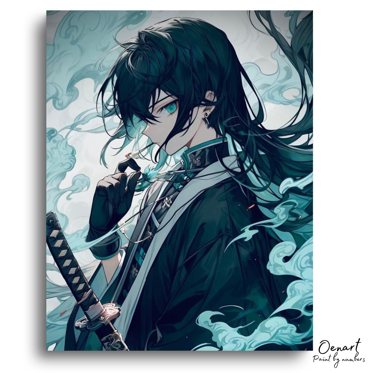 Demon Slayer: Muichiro Tokito Look - Anime Paint By Numbers Kit-Oenart™