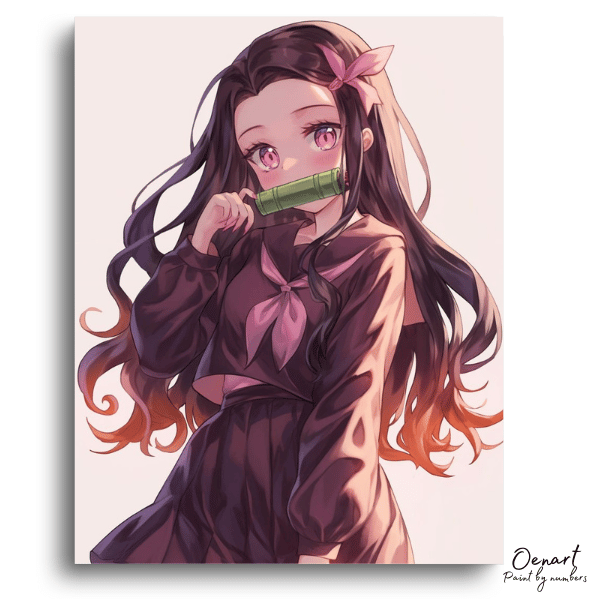 Demon Slayer: Daydream Nezuko Kamado  - Anime Paint By Numbers Kit