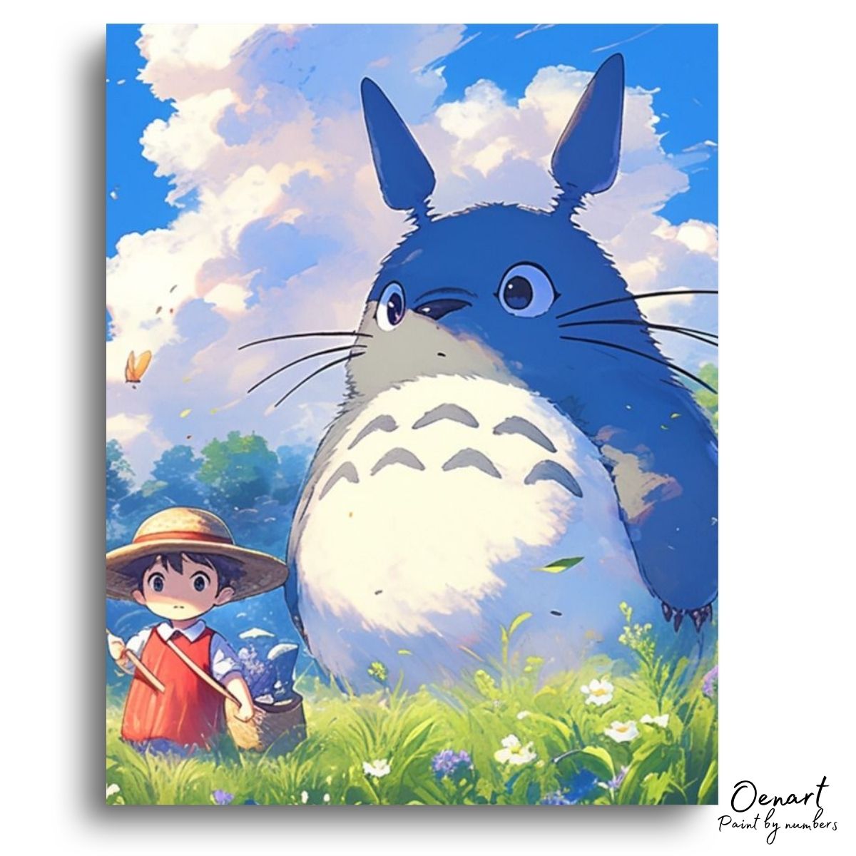 My Neighbor Totoro: Totoro and Kusakabe - Anime Paint By Numbers Kit-Oenart™