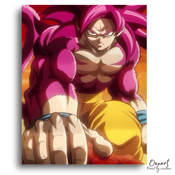 Dragon Ball Z: Goku SSJ4 Crimson Stance – Anime Paint By Numbers Kit