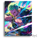 One Piece: Zoro Life Fight - Anime Paint By Numbers Kit-Oenart™