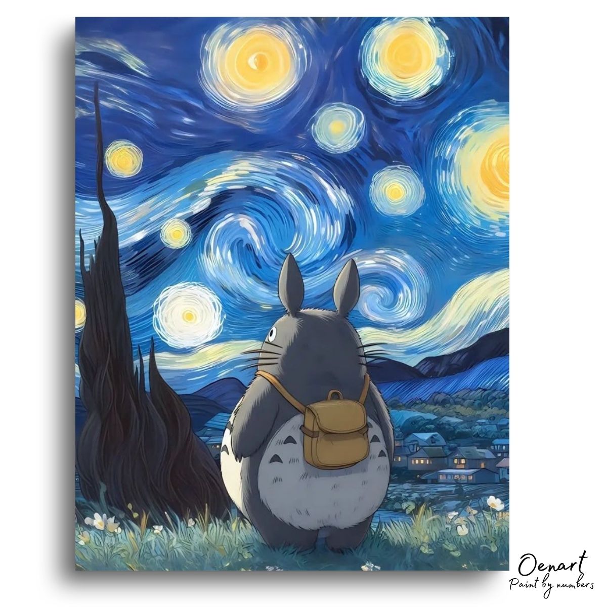 My Neighbor Totoro: Starry Night - Anime Paint By Numbers Kit-Oenart™