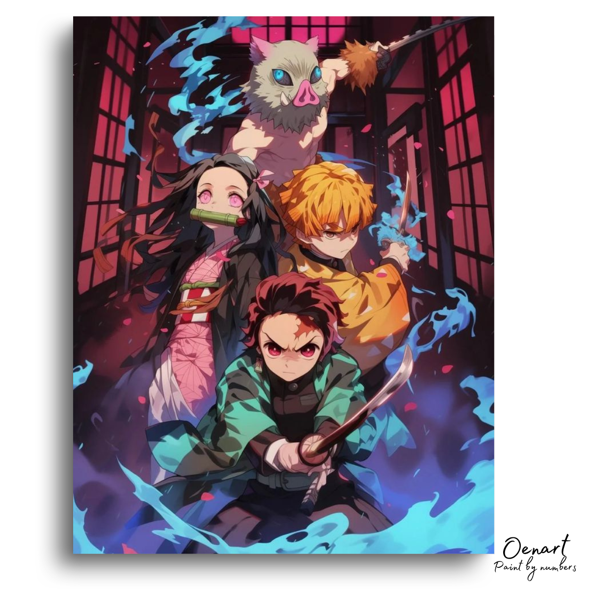 Demon Slayer: The Team - Anime Paint By Numbers Kit-Oenart™