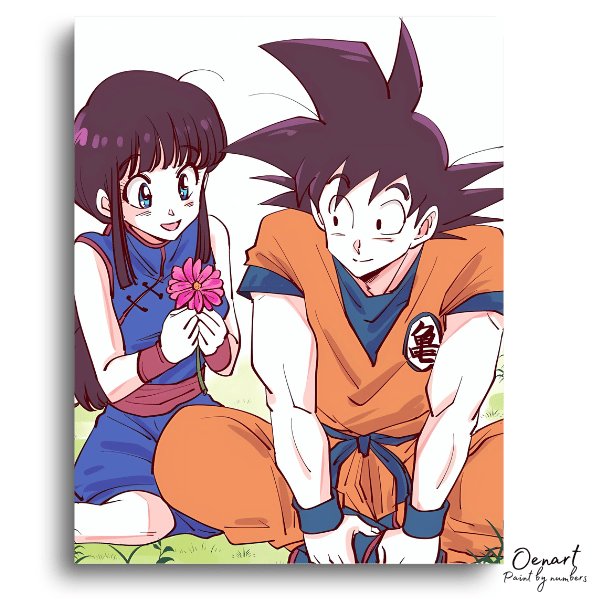 Dragon Ball Z: Goku & Chi-Chi Garden Romance – Anime Paint By Numbers Kit