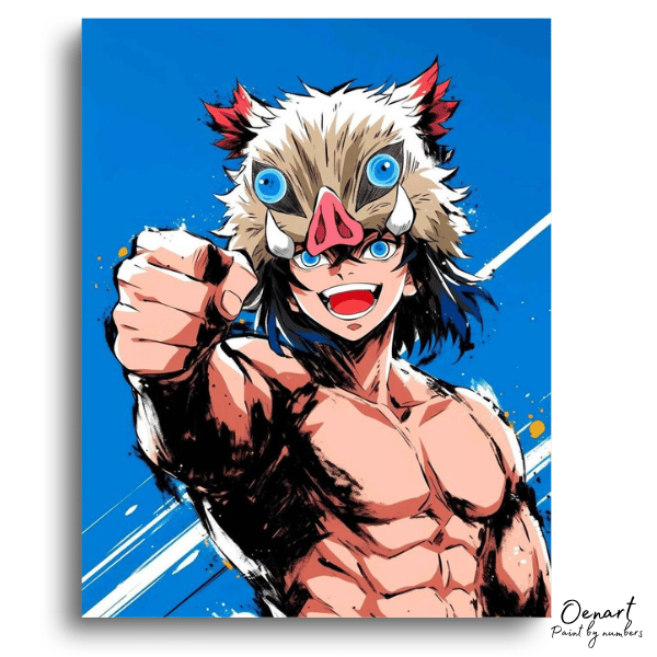 Demon Slayer: Inosuke Hashibira  GO WILD! - Anime Paint By Numbers Kit
