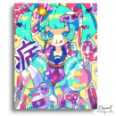 Anime Girl: Colorful - Anime Paint By Numbers Kit